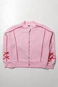 Fleece Bomber Tracktop Pink