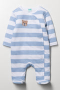 Stripe Baby Grow Blue And White