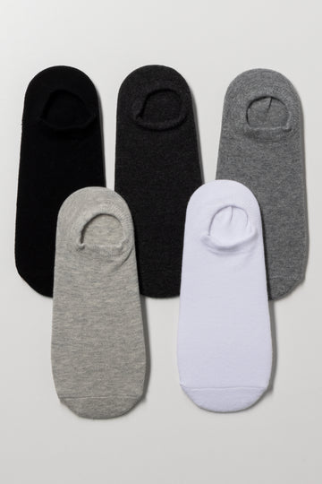 5 Pack Footliner Socks Multicolour