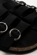 Tripple Buckle Sandals Black (2)