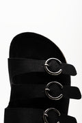 Tripple Buckle Sandals Black (4)