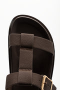 T-Bar Buckle Sandals Chocolate (4)