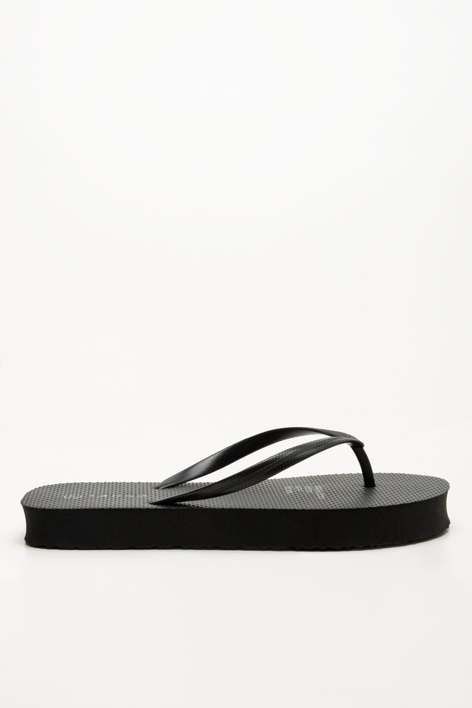 Platform Flip Flops Black