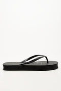 Platform Flip Flops Black (1)