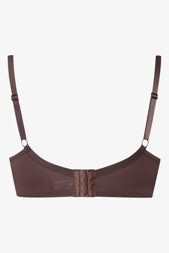 Plus Size 2 Pack  Lace Balconette Bra Brown And White (5)