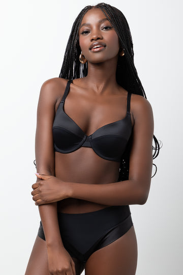 2 Pack T-Shirt bras Black And Natural