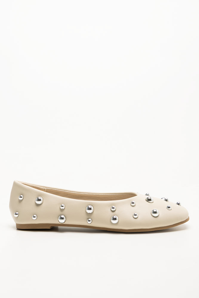 Studded Pumps Natural (1)