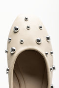 Studded Pumps Natural (4)