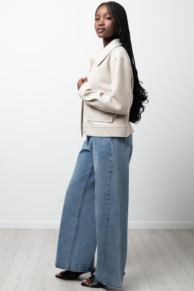 Melton Bomber Jacket Natural (1)