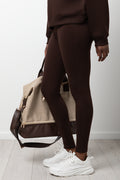 Wide Waist Leggings Chocolate (1)