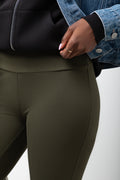 Wide Waist Leggings Green (2)