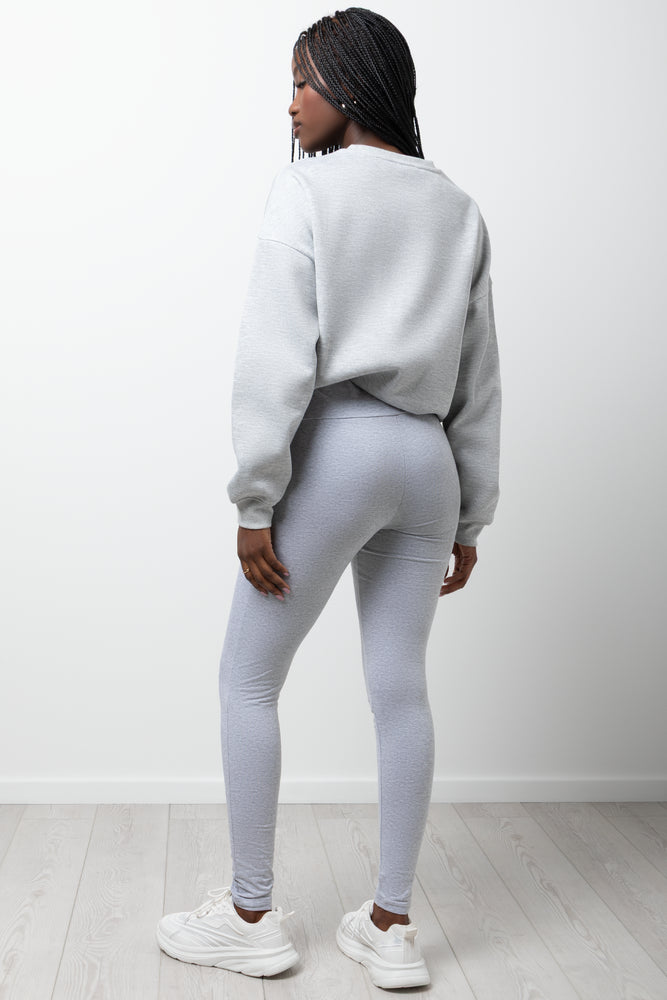 Wide Waist Leggings Grey (2)