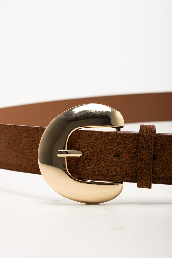 Suede Belt Tan