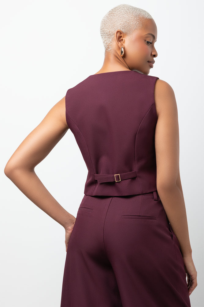 Waistcoat Burgundy (2)