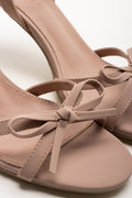 Bow Strap Heel Sandals Natural (2)