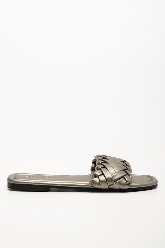 Mule Sandals Silver