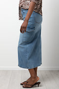 Utility Denim Skirt Blue (1)