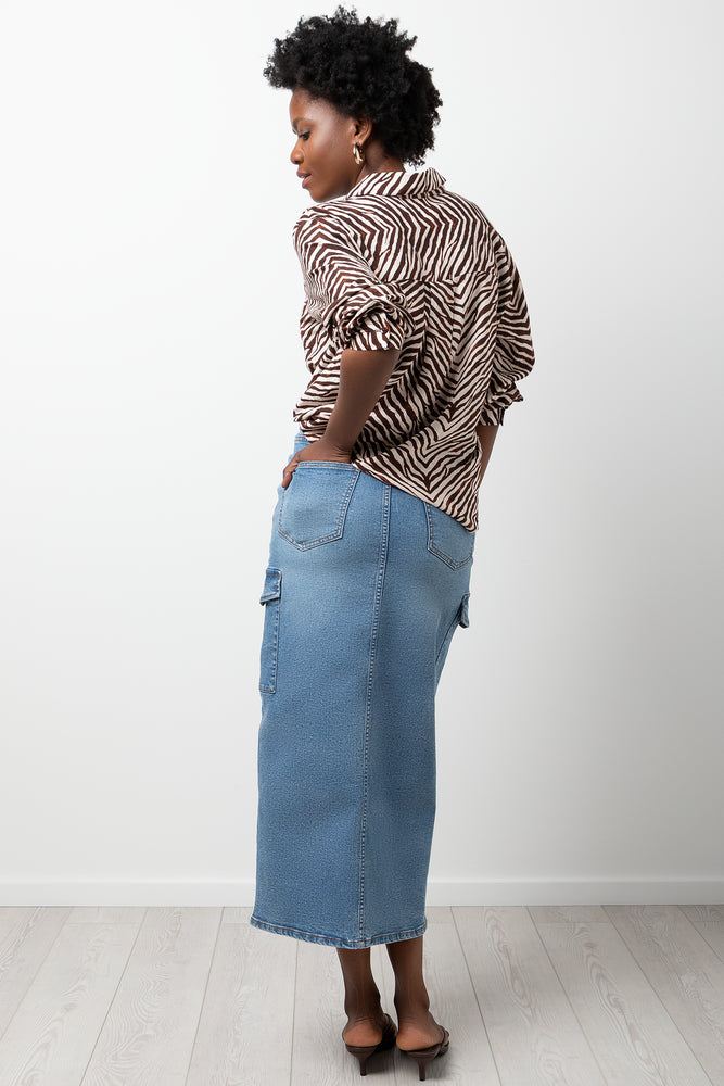 Utility Denim Skirt Blue (2)