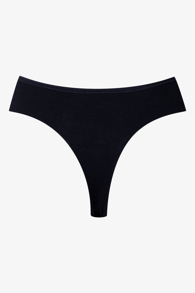 3 Pack Rib Thongs Black And Grey (4)
