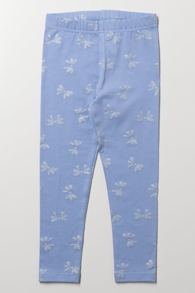 Bow Leggings Blue