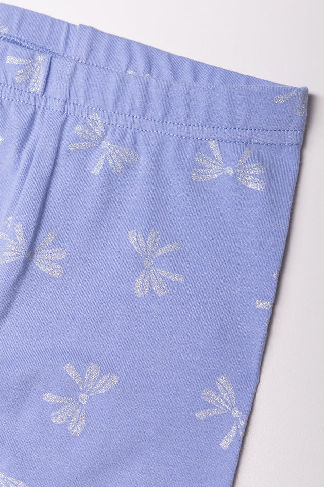 Bow Leggings Blue