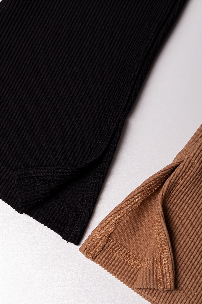 2 Pack Flare Leggings Natural And Black (1)