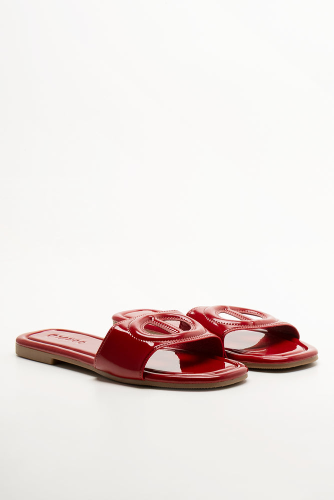 Mule Sandals Red