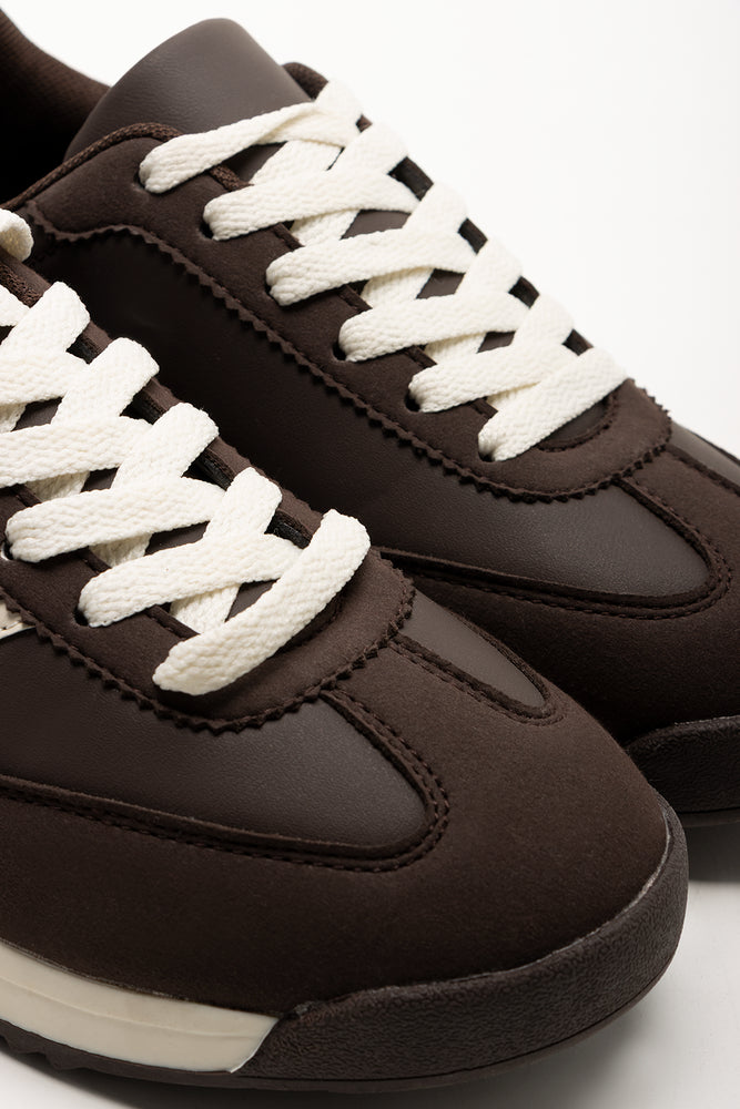 Retro Sporty Trainers Brown (2)