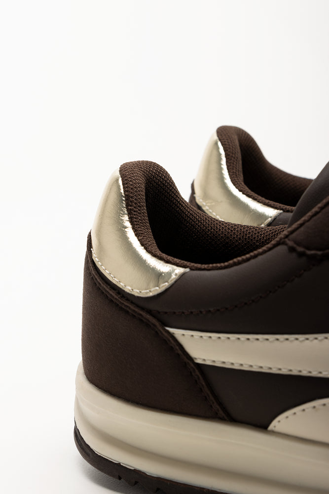 Retro Sporty Trainers Brown (3)