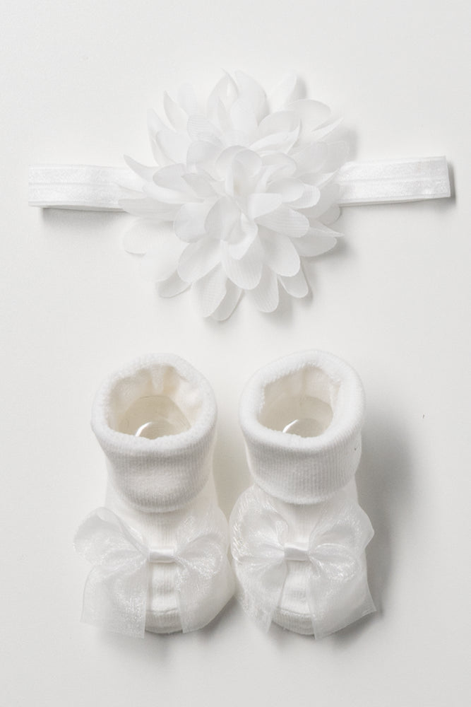 Socks And Headband Set White