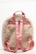 Hello Kitty Fur Backpack Cream And Pink (2)