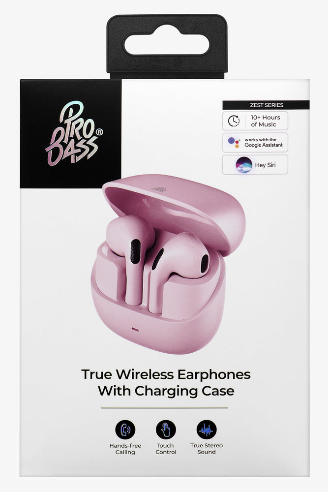 Pro Bass Zest Series TWS Earphones Pink (5)