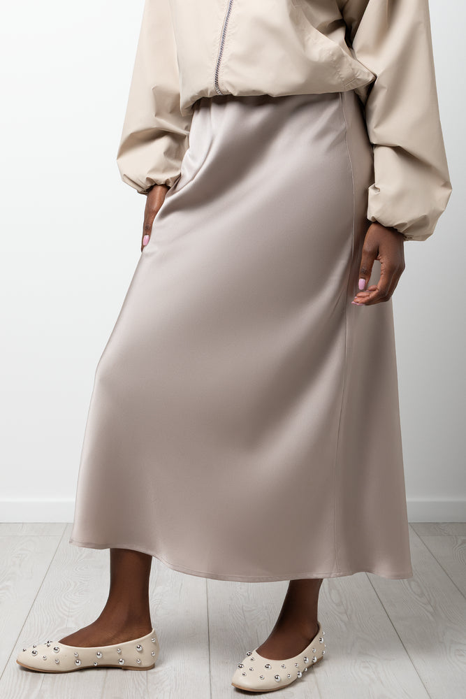 Satin Skirt Natural (1)
