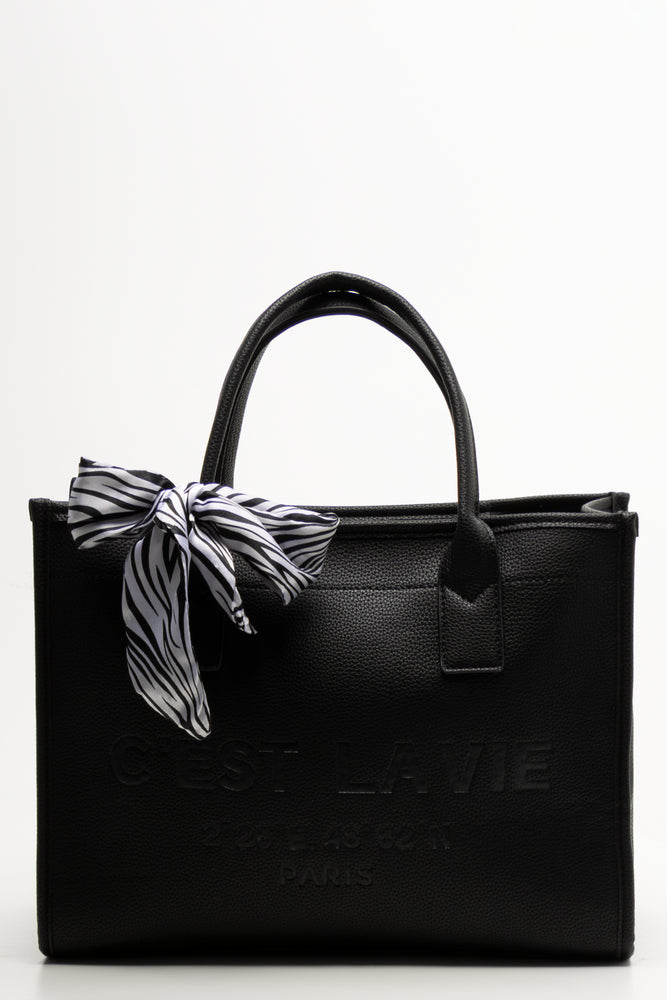 Square Tote Bag Black