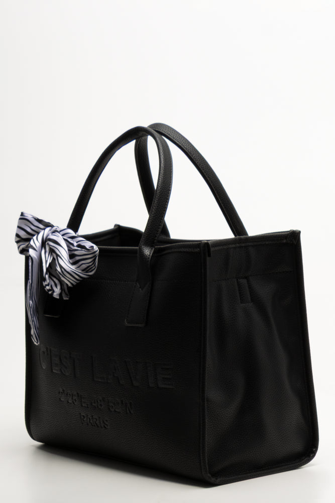 Square Tote Bag Black