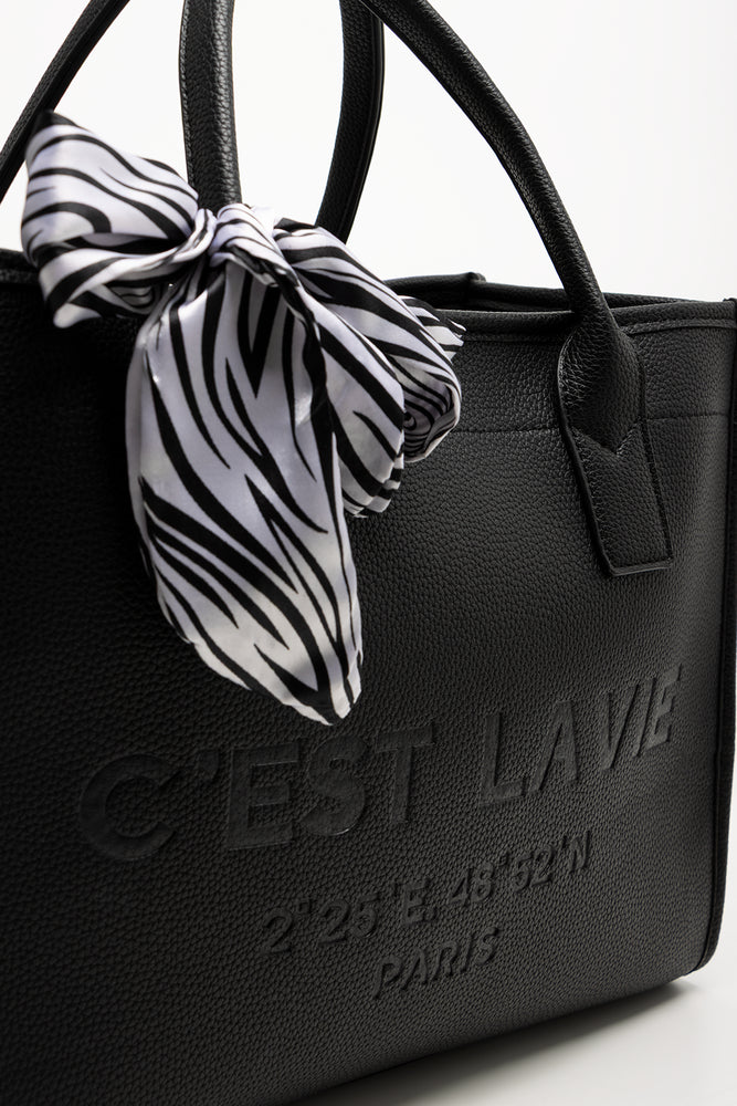 Square Tote Bag Black (3)