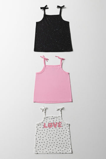 3 Pack Strappy Vests