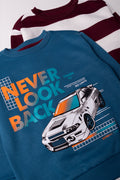 2 Pack Crewneck Tops Burgundy & Teal (1)