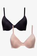 2 Pack T-Shirt Bras Black And Natural (1)