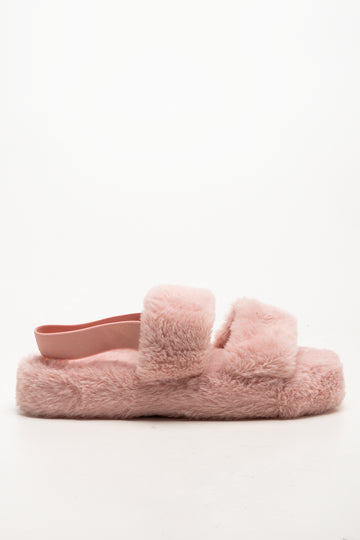 Open Toe Sling Back Slippers Pink