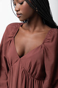 Long Sleeve Dress Brown (3)