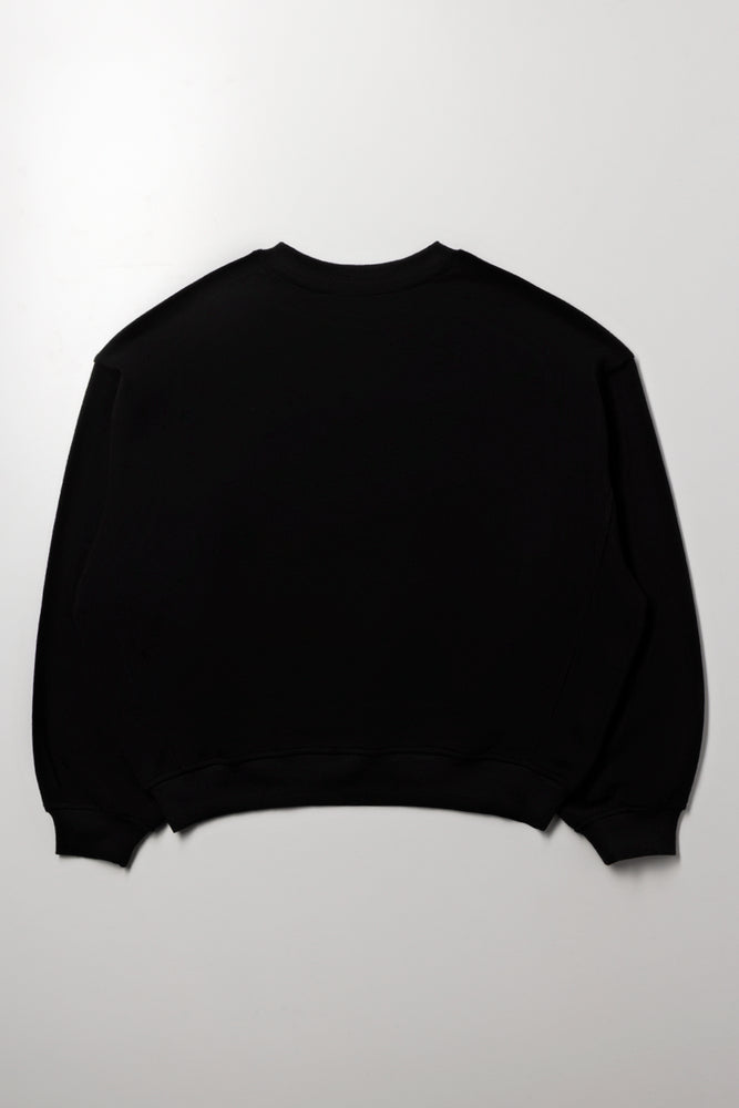 Crew Neck Tracktop Black (4)