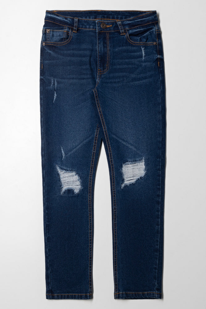 Ripped Denim Jeans Blue