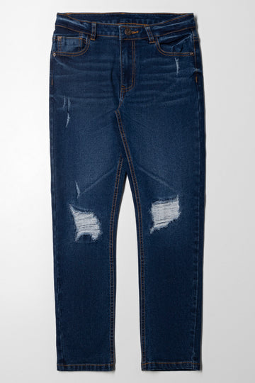 Ripped Denim Jeans Blue