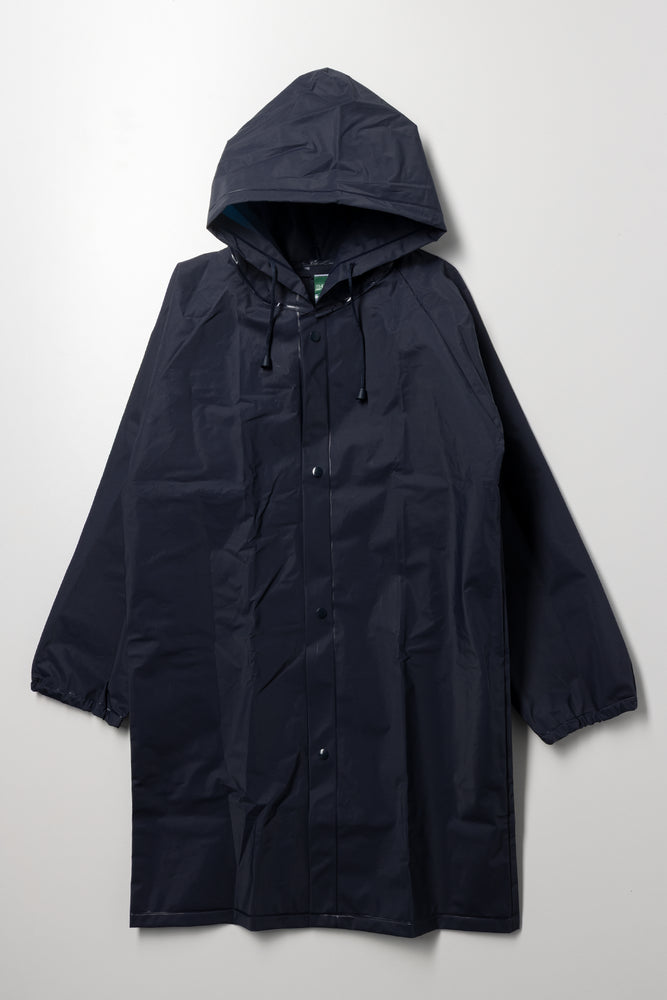 Navy Long Waterproof Raincoat (3)