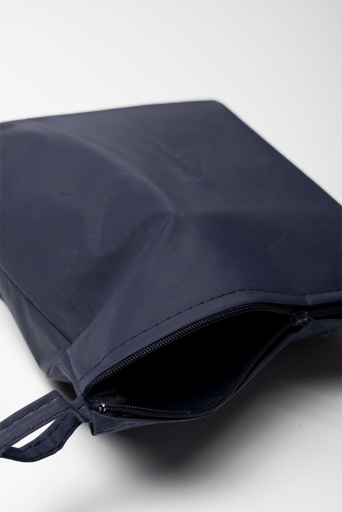 Navy Unisex Lightweight Waterproof Foldable Raincoat (1)