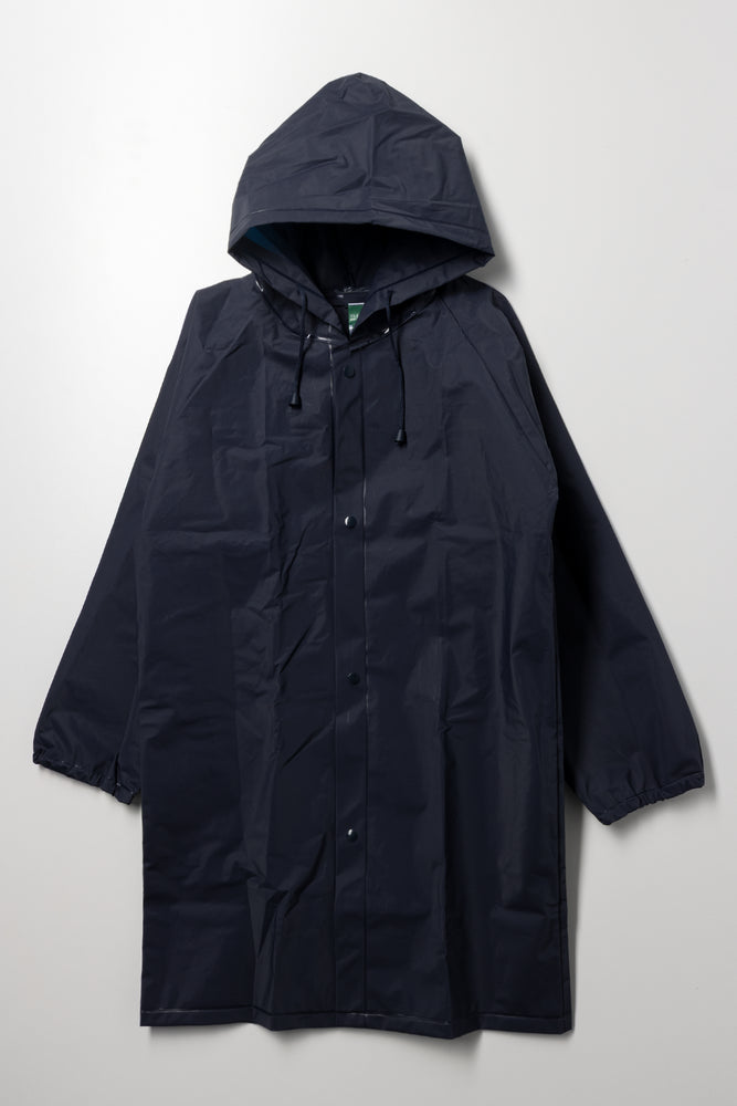 Navy Unisex Lightweight Waterproof Foldable Raincoat (3)