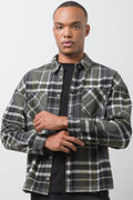 RELAXED FLANNEL SHIRT FATIGUE