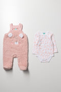 2 Piece Dungaree Set Pink (2)