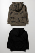 2 Pack Dino Hoodies Green And Black (2)